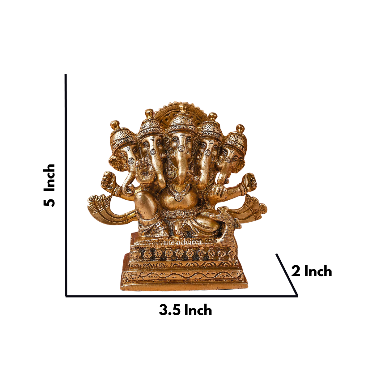 Pancha Mukhi Ganesha Brass Statue