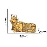 Brass Nandi Statue – Sacred Bull Idol for Temple