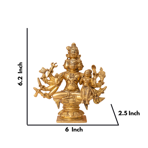 5 Face Shiva Parvati Sitting