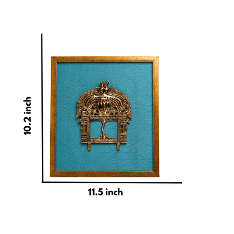 Brass Vasuki on Fabric Wooden Frame