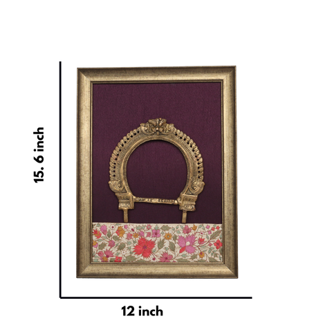 Brass Kritimukha Prabhavali on Fabric Frame
