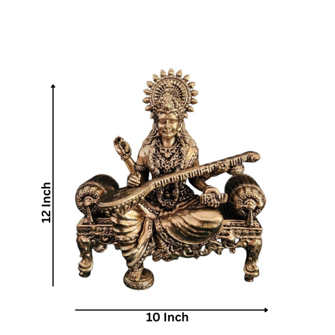 Superfine Brass Saraswati Statue