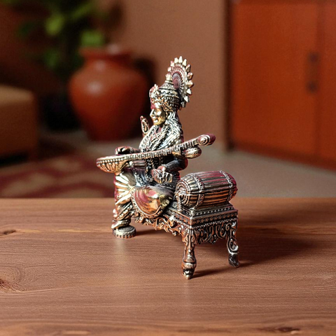 Superfine Brass Saraswati Statue