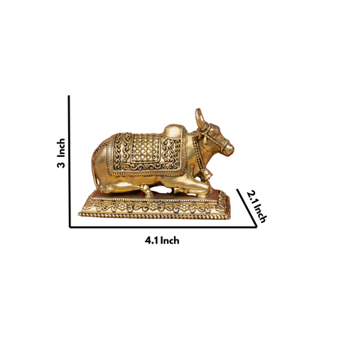 Superfine Brass Nandi Idol for Puja & Décor