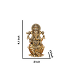 Superfine Brass Ganesha Murti on Lotus