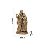 Superfine Radha Krishna Brass Statue for Puja & Gifting