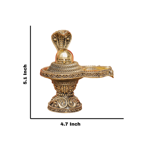 Superfine Brass Shivalinga with Protecting Naag Statue