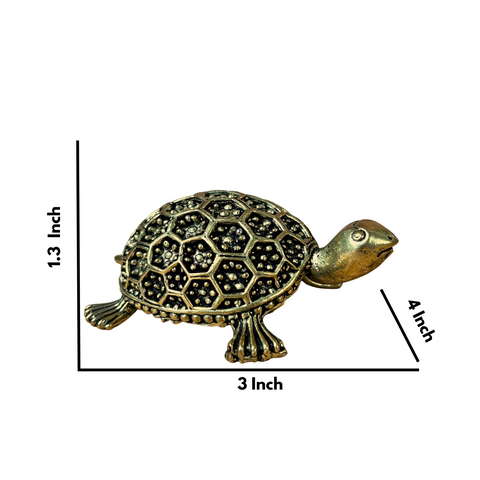 Superfine Brass Turtle Showpiece for Home Decor & Vastu ( Big )