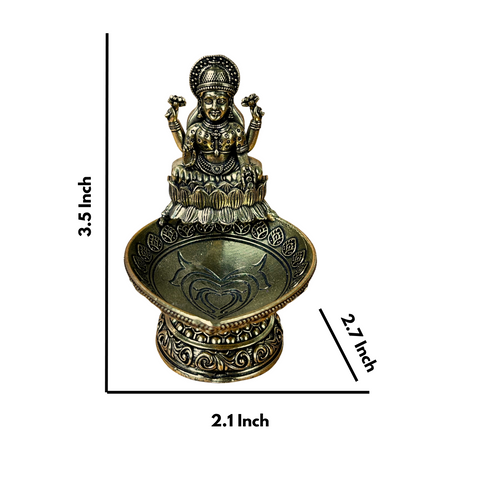 Traditional Brass Lakshmi Oil Lamp – Perfect for Vastu, Pooja & Festive Decor