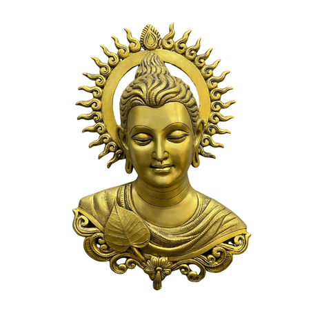 Brass Wall Hanging Buddha Statue