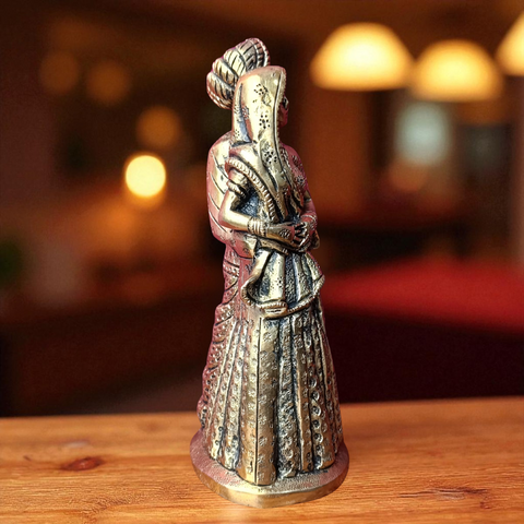 Brass Rajasthani Couple Showpiece