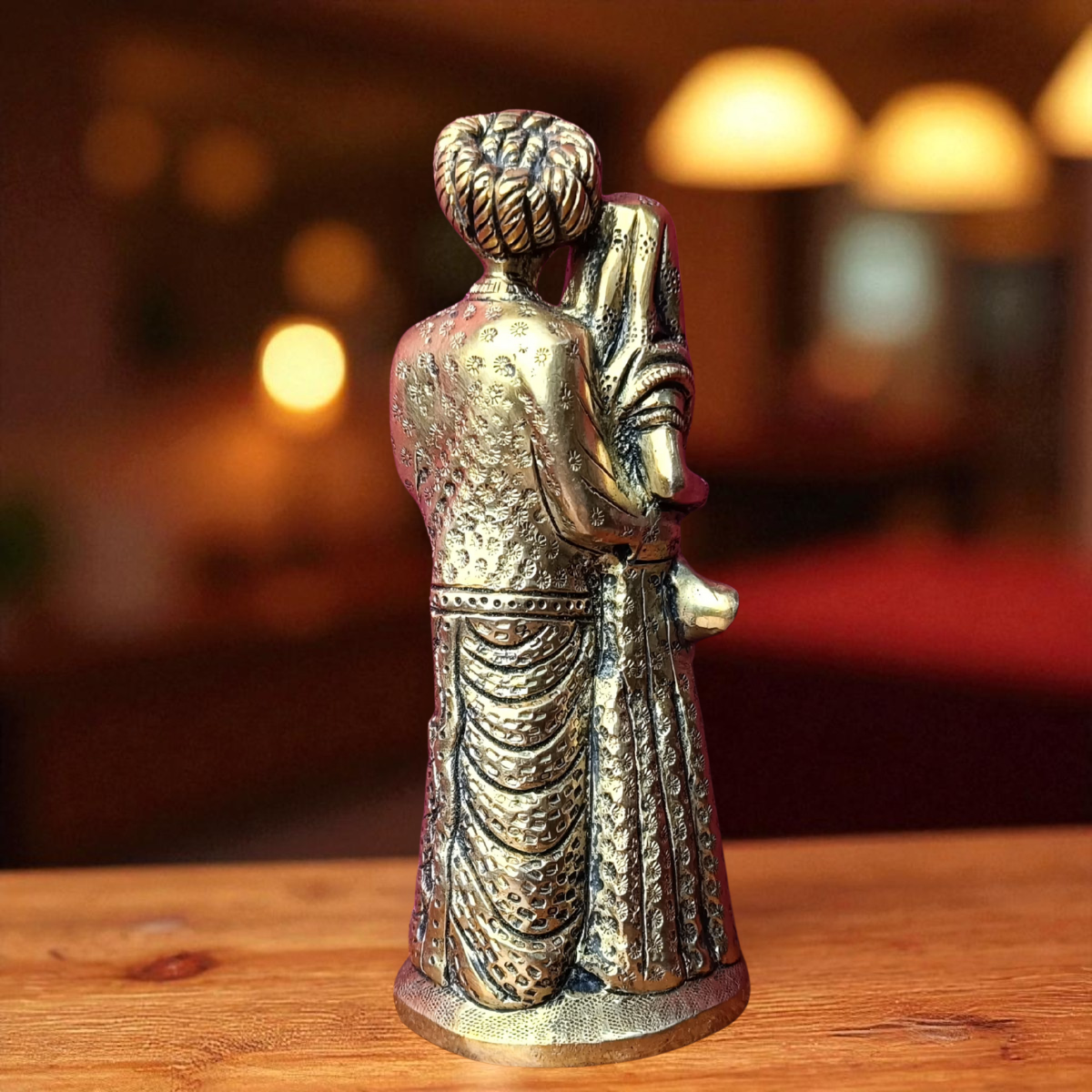 Brass Rajasthani Couple Showpiece