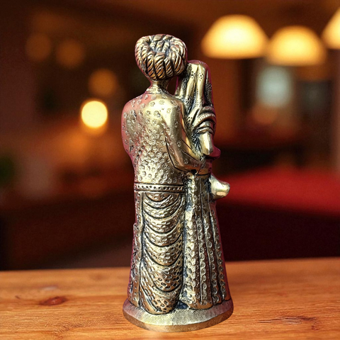 Brass Rajasthani Couple Showpiece