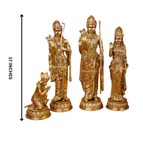 Sita Ram,rancahndra,Rama Lakshman Sita, Ram sita with Hanumaan,Sri Ram Parivar Brass Statue