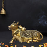 Brass Nandi Statue – Symbol of Devotion & Strength