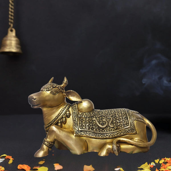 Brass Nandi Statue, The Vehicle of Lord Shiva