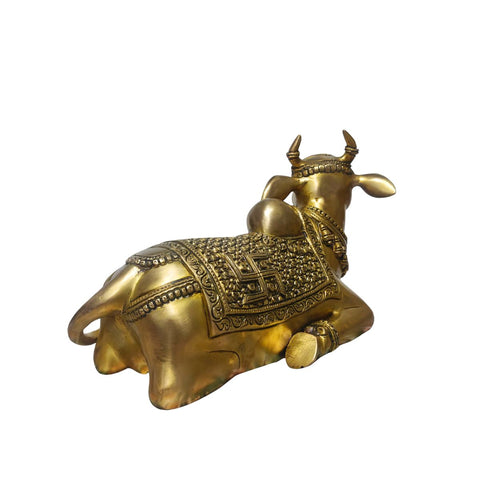 Brass Nandi Statue, The Vehicle of Lord Shiva