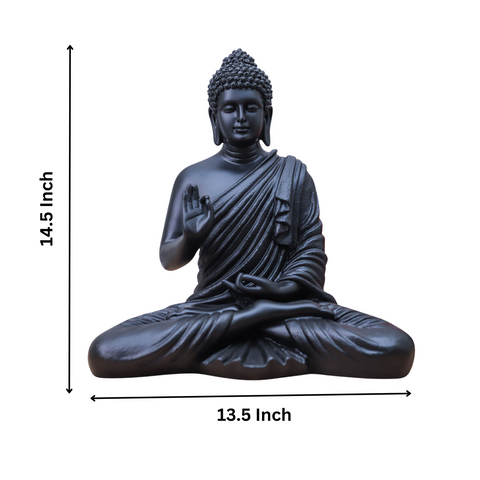 Resin Black Buddha Statue