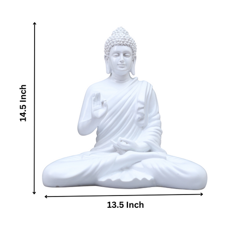 Resin White Buddha Statue