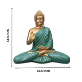 Polymarble Sea Green Buddha Statue