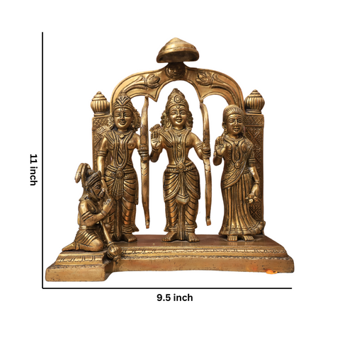 Brass Ram Darbar Idol On Same Base Size