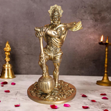 Bahubali Hanuman statue showing muscular form and dynamic stance.
