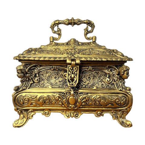 Brass Victorian Box for Jewellery, Decor & Treasure Chest
