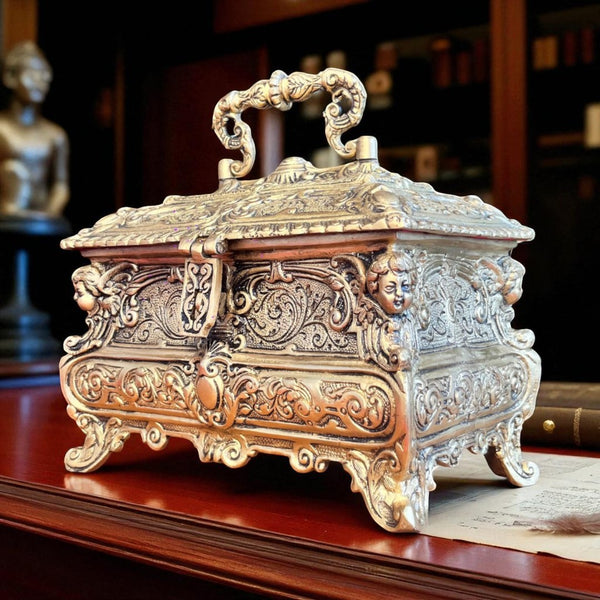 Brass Victorian Box for Jewellery, Decor & Treasure Chest