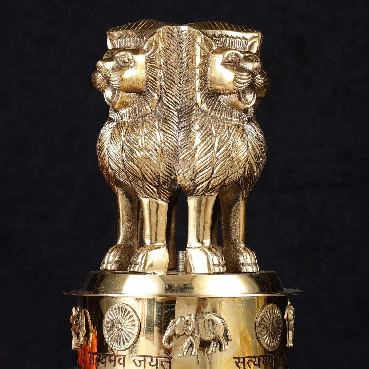 Brass Ashoka Stambh – Emblem of Ancient India’s Glory ( Large, 10 Inch)