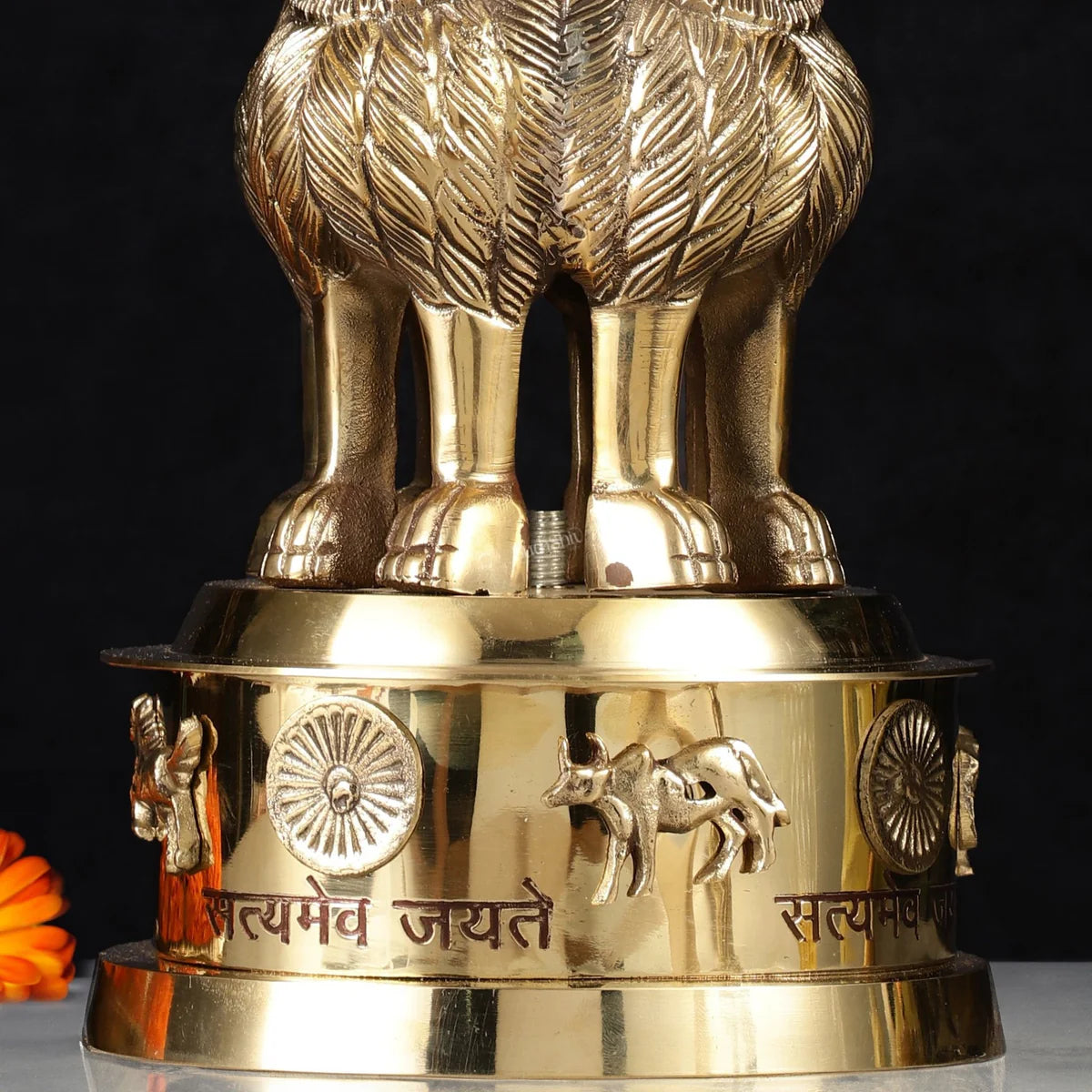 Brass Ashoka Stambh – Emblem of Ancient India’s Glory ( Large, 10 Inch)