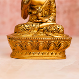 Brass hand-carved blessing Buddha Murti.
