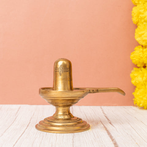 Brass shivling for home temple