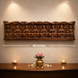 Decorative Ashta Lakshmi wooden wall panel for home decor