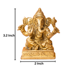  Ganesh Idol in brass for pooja dimension detail.