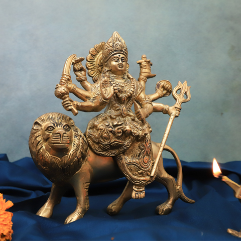 Brass Divine Durga Statue