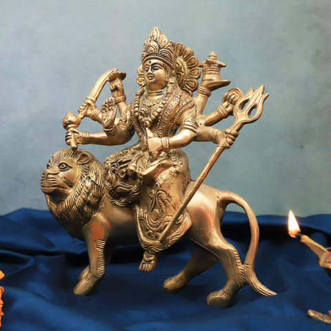 Brass Divine Durga Statue