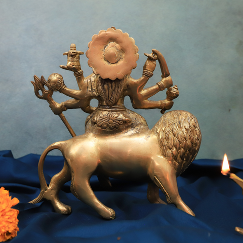 Brass Divine Durga Statue