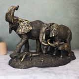 Resin Elephant Family Showpiece