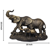 Resin Elephant Family Showpiece