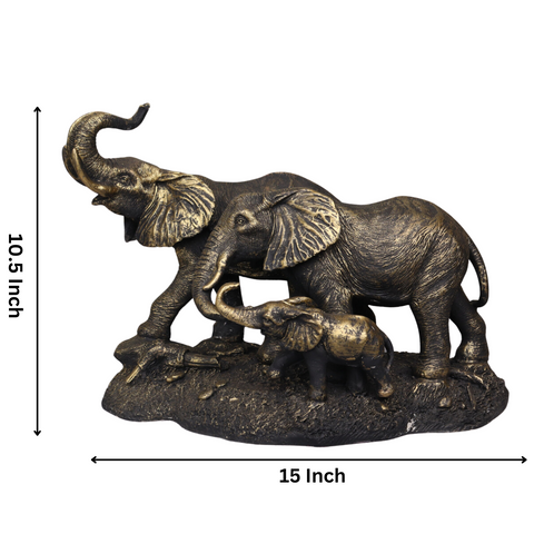 Resin Elephant Family Showpiece