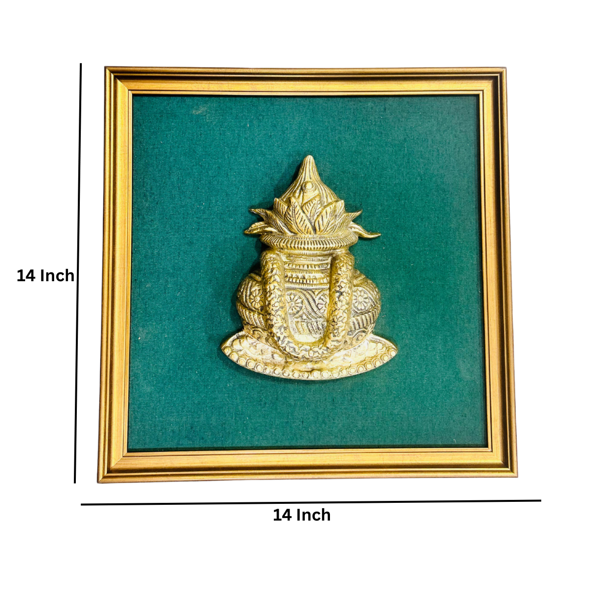 Brass Kalash Wall Hanging With Frame