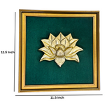 Brass Lotus Wall Hanging With Frame