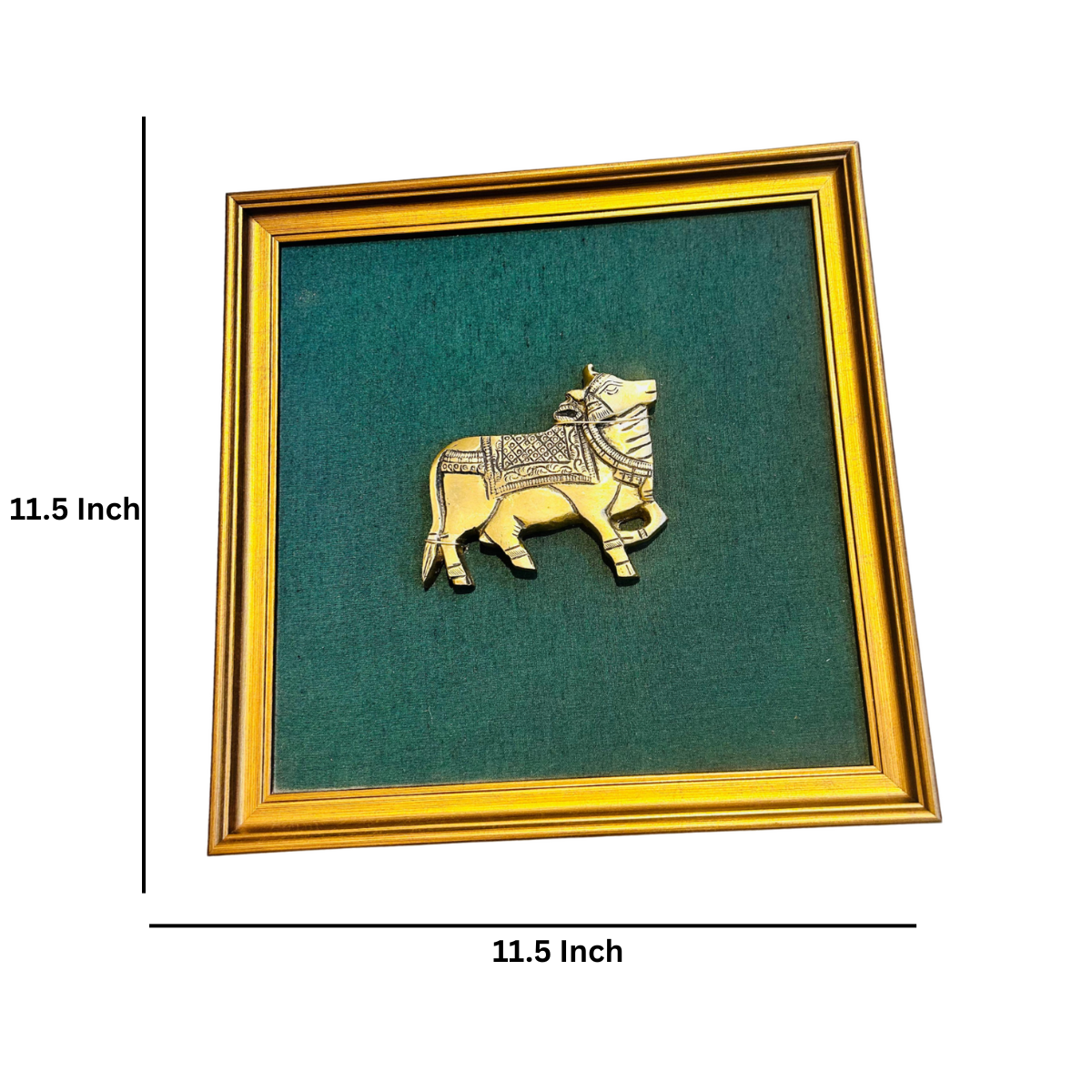 Brass Cow Wall Hanging With Frame