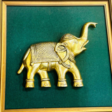Brass Wall Hanging Elephant With Frame