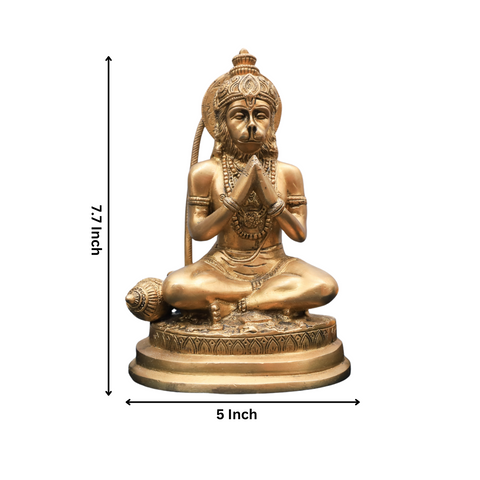 Hanuman Statue in Namaskar Mudra showing height size and proportions.