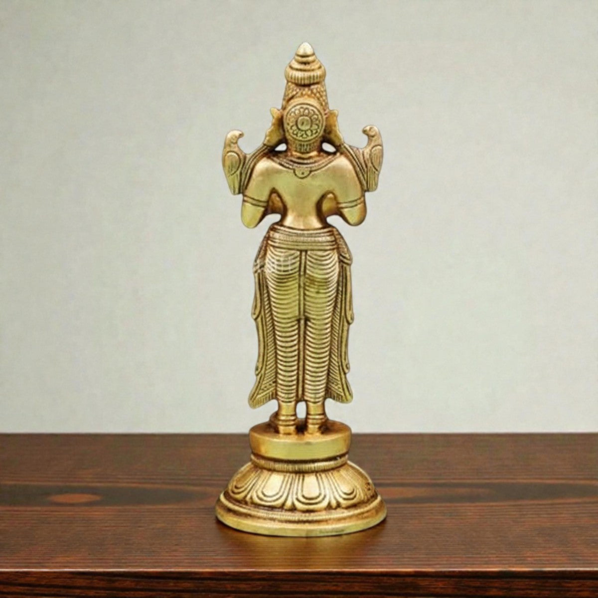 Brass Deep Lakshmi Statue 8 inch