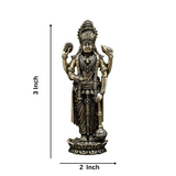 Superfine Lord Vishnu Idol Standing on Lotus | Brass Statue