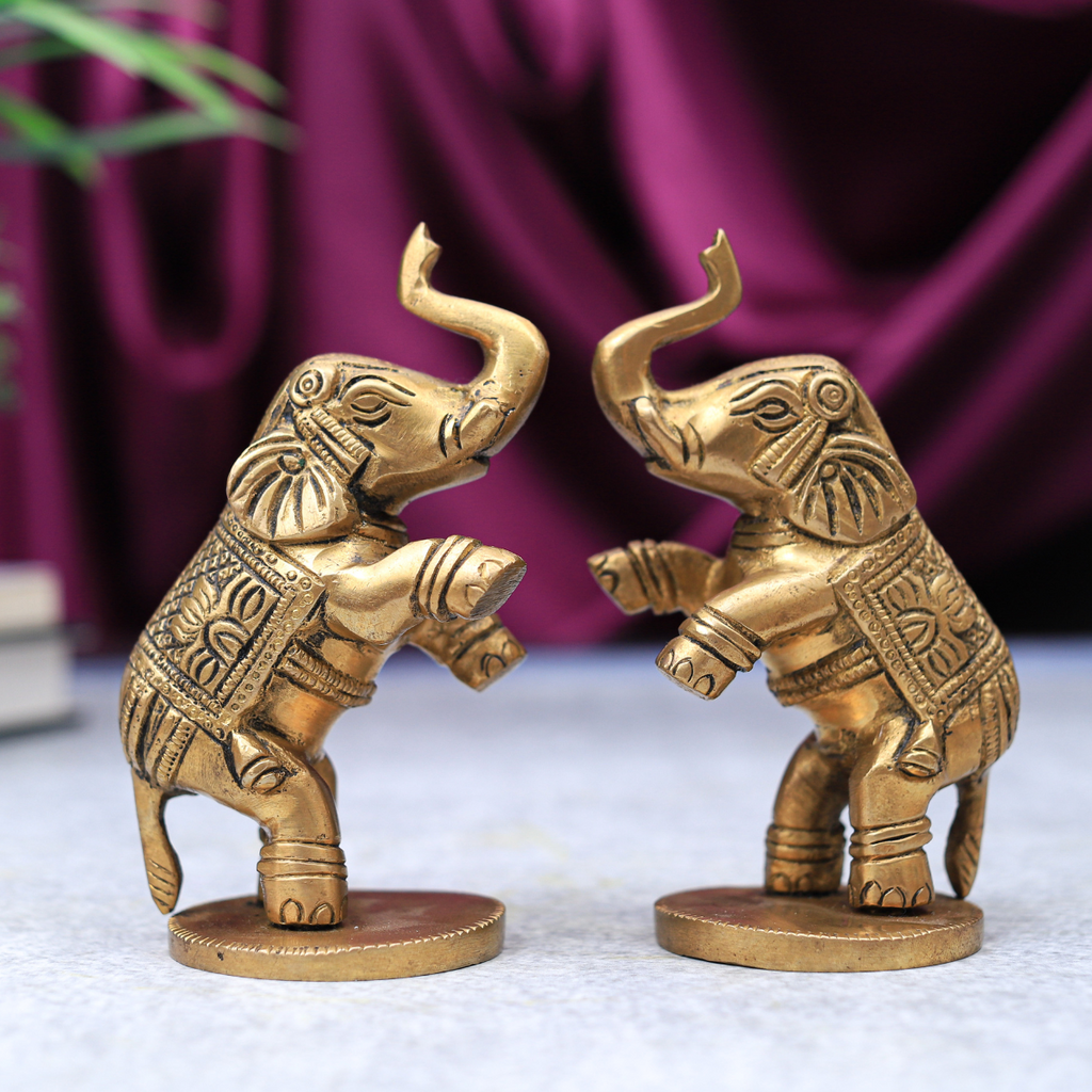 Elephant Jumping Pair For Decor
