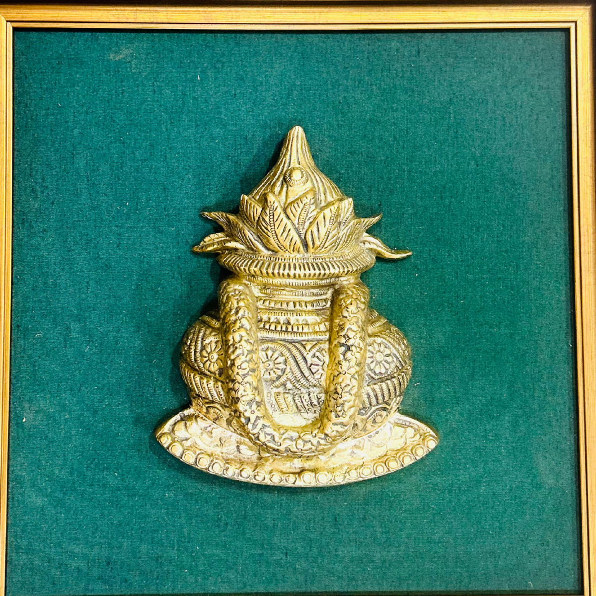 Brass Kalash Wall Hanging With Frame