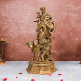 Large Lord Krishna With Cow Idol